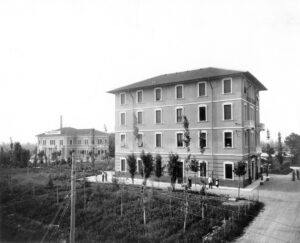 Hotel delle Terme a Monticelli Terme negli anni 60